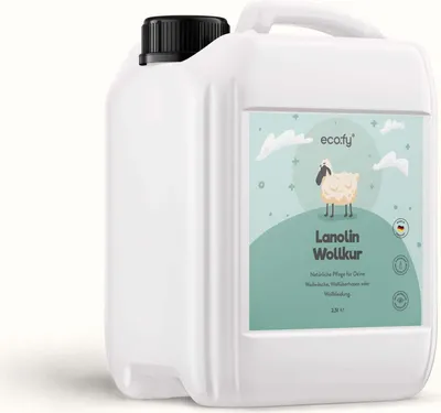Produktbild von eco:fy Lanolin Wollkur, Kur mit Wollfett zum Nachfetten von Wollkleidung, Wollhosen und Wollschuhen, pestizidfrei und von -Schafen, Wollpflege