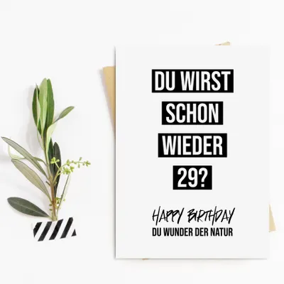 Produktbild von Postkarte GEBURTSTAG Schon wieder 29? Wunder der Natur