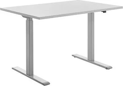 Produktbild von Topstar Sitz-/Steh-Schreibtisch, (B)1.200 mm elektr. höhenverstellbar Grau