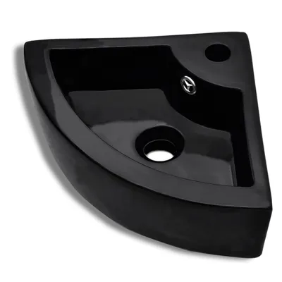Produktbild von Waschbecken mit Überlauf 45 x 32 x 12,5 cm Schwarz