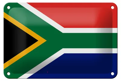 Produktbild von Blechschild Flagge Südafrikas 18x12cm Flag of South Africa Dekoration