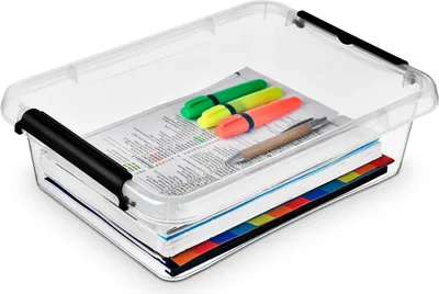 Obrázek produktu pro Plastový Úložný Box S Víkem Uzavíratelný Krabicka Organiser Na Oblečení 8,5 L