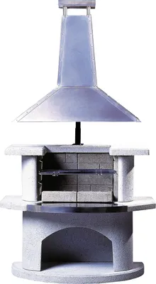 Produktbild von Buschbeck Gartengrillkamin Venedig weiß - silber 90010.000