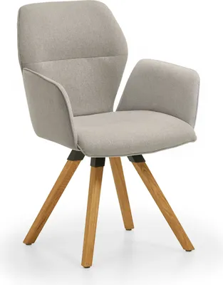 Produktbild von Niehoff Sitzmöbel Merlot Design-Armlehenenstuhl Stativ-Gestell Massivholz/Stoff