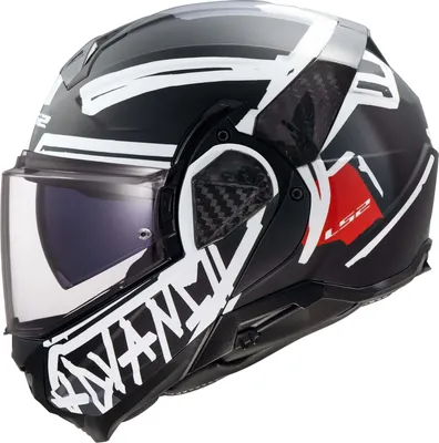 Image de Casque modulaire réversible LS2 FF910 ADVANT II Tape noir mat taille 3XL