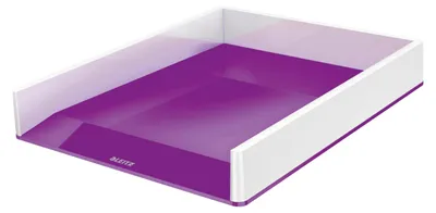 Immagine prodotto di Vaschetta porta lettere Leitz impilabile WOW Duo Colour Bianco|Viola