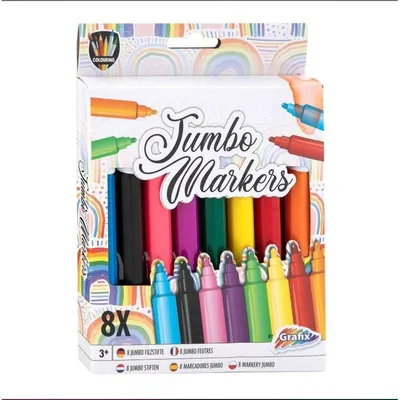 Obrázek produktu pro MOXY Sada fixek Jumbo 8 barev - Dětské výtvarné fixky