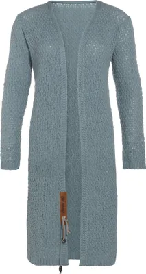 Produktbild von Knit Factory Luna Lange Strickjacke - Stone Green - 36/38