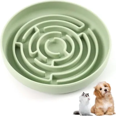 Produktbild von Langsamer Futterteller für Hunde und Katzen grün