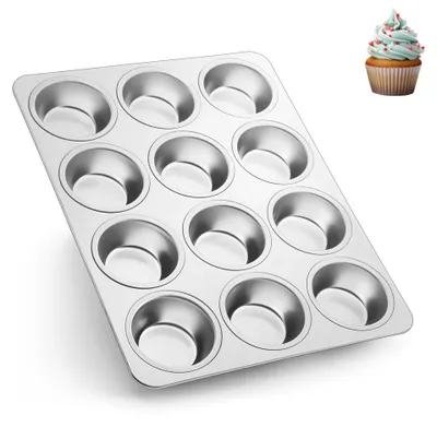 Muffinbackform 12er Edelstahl spülmaschinengeeignet