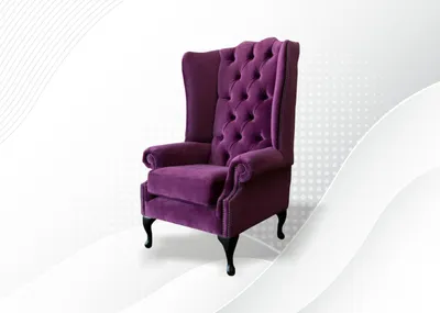 Produktbild von Sessel Violett Chesterfield Stoff Wohnzimmer Design Polster Neu Textil Luxus