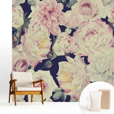Produktbild von Fototapete  - 250x250 cm - Tapete - Wandtapete - Wandbilder - Dekofolie - Tapete Folie - Wand - Dekoration - Wohnzimmer - Blumenstrauß
