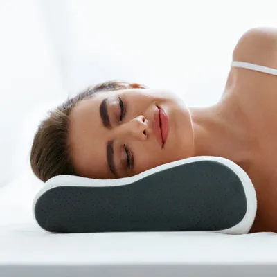Produktbild von Komfortec Orthopädisches Nackenstützkissen aus Memory Foam, Ergonomisches Kopfkissen, Komfort Nackenstützkissen, & CertiPUR-US , Pillow, 60x36x12/8