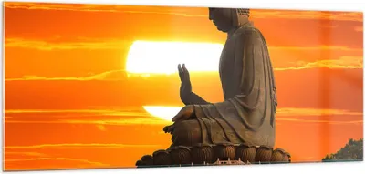 Produktbild von Bilder auf glas - tempel buddha - 100x40cm - Glasbilder - Wandbilder - Kunstdruck - zum Aufhängen bereit - Wanddekoration aus Glas - Glas Bilder - Wandbild auf Glas - Einteilig - GAB100x40-3532