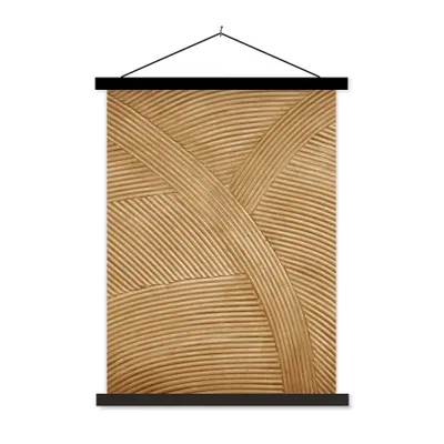 Produktbild von MuchoWow® Textilposter Struktur - Natur - Kunst - Rattan 40x53 cm mit schwarzem Rahmen - Abbildung
