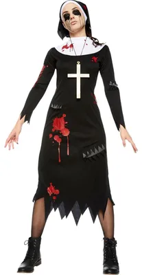 Obrázok produktu pre Hororový kostým zombie mníšky pre ženy