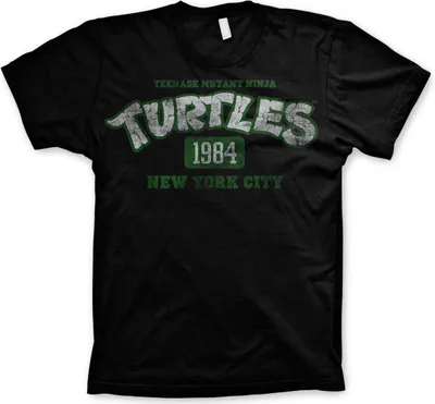 Productafbeelding van Turtles NY 1984 T-shirt - Maat L - Zwart