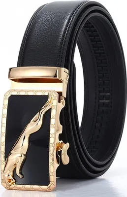 Produktbild von Gürtel Boris - Eleganter Herrengürtel in Schwarz und Gold KP5214