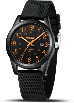 Image de Montre pour homme analogique à quartz 30M étanche Bracelet en silicone Lumineux Temps militaire Calendrier date Sportif Mode Durable Idée cadeau