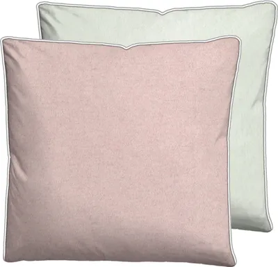 Produktbild von biberna Melange-Flanell Kissenbezug, Kissen Bezug, Kissenhülle, Kopfkissenbezug, Baumwolle, Rose, 80 x 80 cm, 0840500/017/010/001