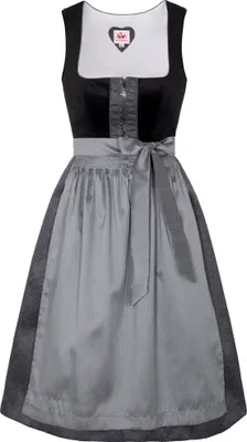 Produktbild von Spieth&Wensky 2-teiliges Buchsbaum Midi-Dirndl Kleid Dirndl Trachtenkleid Rocklänge 70cm, Farbe:Schwarz, Größe:42/XL