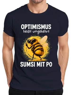 Obrázok produktu pre Optimistické tričko s nápisom "Sumsi s po statementom", sarkastické, vtipné, pánske, tmavomodré, veľkosť XL