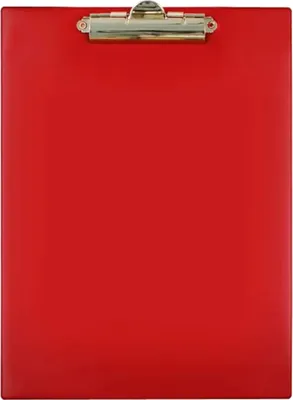 Produktbild von Klemmbrett A5, rot, mit stabiler Metallklammer, 2 mm Kartonstärke, Modell 0900