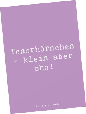 Produktbild von Mr. & Mrs. Panda Postkarte Spruch Tenorhörnchen Magie - Lavendeltraum - Geschenk, Fotokarte, Musiker, Brassband, Tenorhorn, Ansichtskarte, Instrument lernen, Postkarten