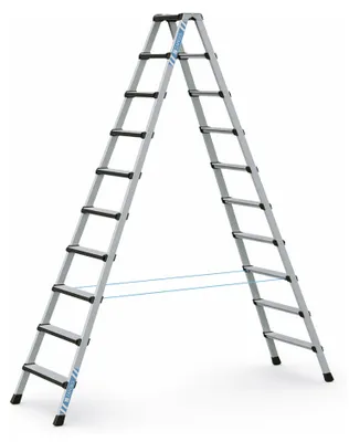Produktbild von Zarges Comfortstep B Stehleiter mit gepolsterter Stufen-Vorderkante 2x10 Stufen