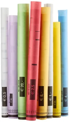 Productafbeelding van Papieren munthulzen set, gemengd, 80 stuks