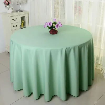 Immagine prodotto di Tovaglia rotonda, verde, in poliestere, diametro 260 cm