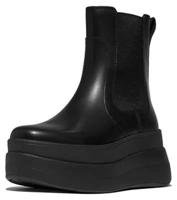 Produktbild von FITFLOP FitFlop F-Mode Stack Leather Chelsea Boots SCHWARZ 42