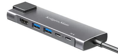 Obrázek produktu pro Kruger&Matz KM0391 Adaptér USB-C na HDMI/2x USB 3.0/2x USB-C/RJ45