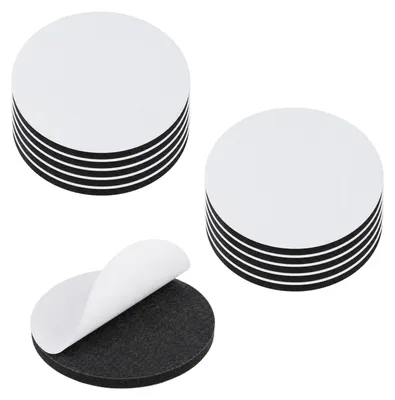 Klettverschluss-Pads, rund, 5 cm, 10 Stück, schwarz, extra stark