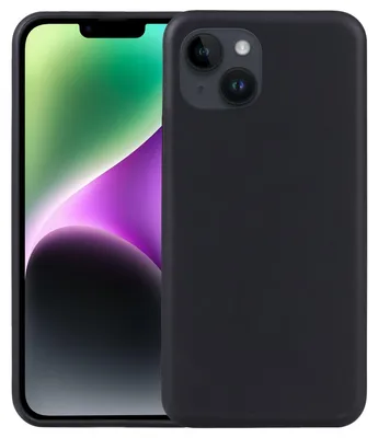 Image de Coque de protection en silicone et TPU pour Apple iPhone 15 Plus, noire