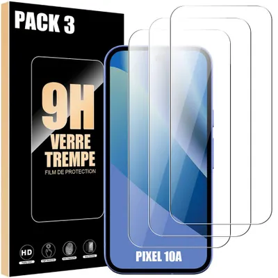 Image de 3 Verre Trempé pour Google Pixel 10a - Protection Anti-Rayures 9H Antichoc Transparent