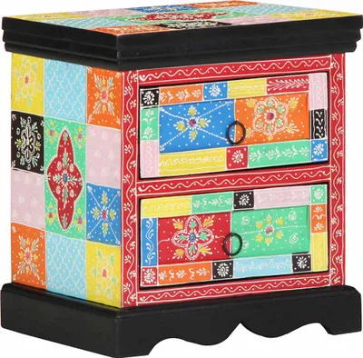 Produktbild von Nachttisch Mehrfarbig 40 x 35 x 45 cm Massivholz Mango