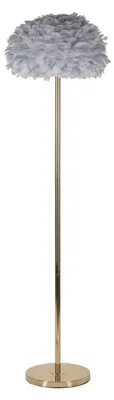 Obrázok produktu pre FURNLUX Stojacia lampa Feather Grey 43cm / Hlavná farba: sivá / Rozmery: 43 x 170 x 43 cm