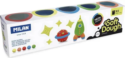 Image de Pâte néon 5 couleurs x 142g 913505N MILAN