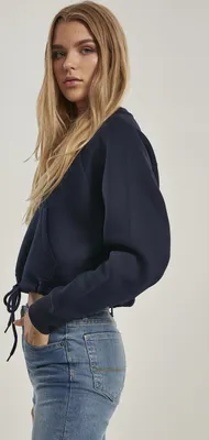 Produktbild von Urban Classics Damen Pullover Ladies Oversized Short Raglan Crew Black-XXL