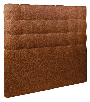 Produktbild von Kopfteil gepolstert - Gesteppt – Terrakotta-Bouclé-Stoff - 150 cm