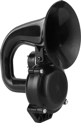 Obrázok produktu pre Univerzálny šnečí klaksón, čierna fanfára, 12/24 V, 120 dB, vzduchová trúba pre osobné a nákladné vozidlá, autobusy, dodávky, vlaky