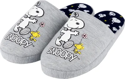 Produktbild von Peanuts - Dámské pantofle NS7215 (38 EU - 39,5 EU) (šedá/bílá/černá)
