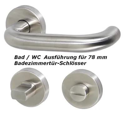 Produktbild von Edelstahl Türbeschlag 1578 Ute R WC Türklinke Türgriffe Türdrücker