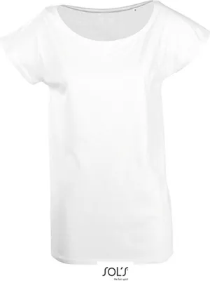 Produktbild von SOLs 11398 | Damen T-Shirt Marylin / Weiter Halsausschnitt - Farbe: White - Größe: M