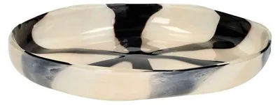 Image de Bol Pomax Cannes en verre, couleur ivoire, diamètre 31,5 cm, hauteur 5 cm