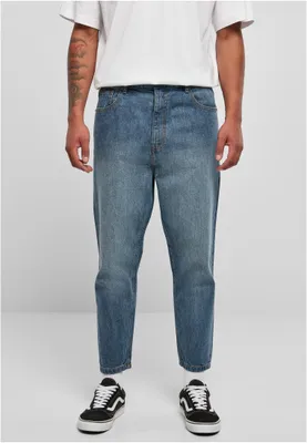 Image de Hommes Urban Classics Jean fuselé court middeepblue - 34