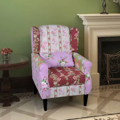 Produktbild von kreslo vidaXL s látkou Patchwork Design
