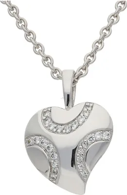 Produktbild von JuwelmaLux Anhänger Herz 925/000 Sterling Silber mit Zirkonia JL20-02-0870