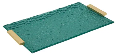 Obrázek produktu pro FURNLUX Podnos Grent Green 34cm / Hlavní barva: zelená / Rozměry: 34 x 3 x 20 cm